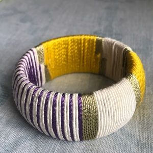 Wide threaded bracelet
